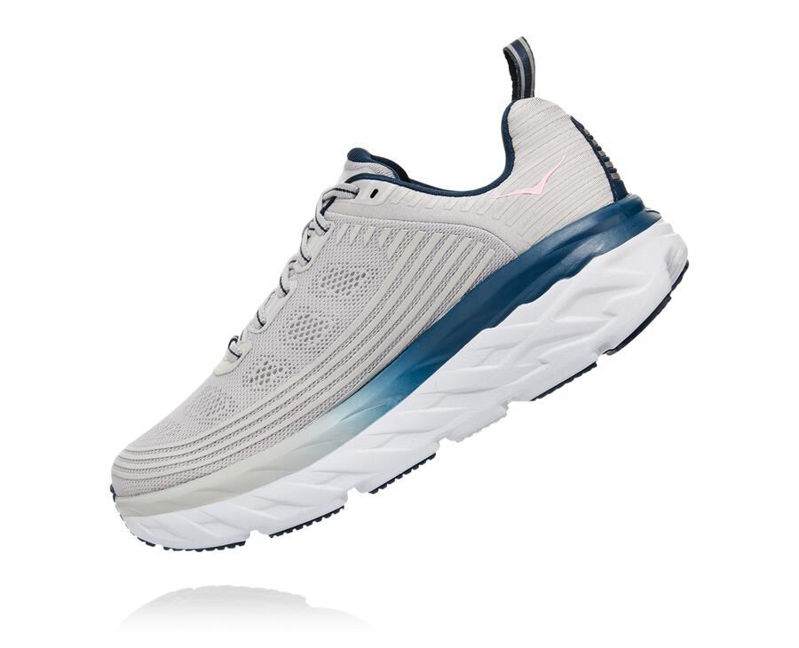 Tenis Corrida Hoka One One Feminino Cinzentas - Bondi 6 - 260-NZXHIE